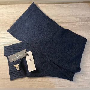 UGG 100% cashmere East Wood rib knit scarf